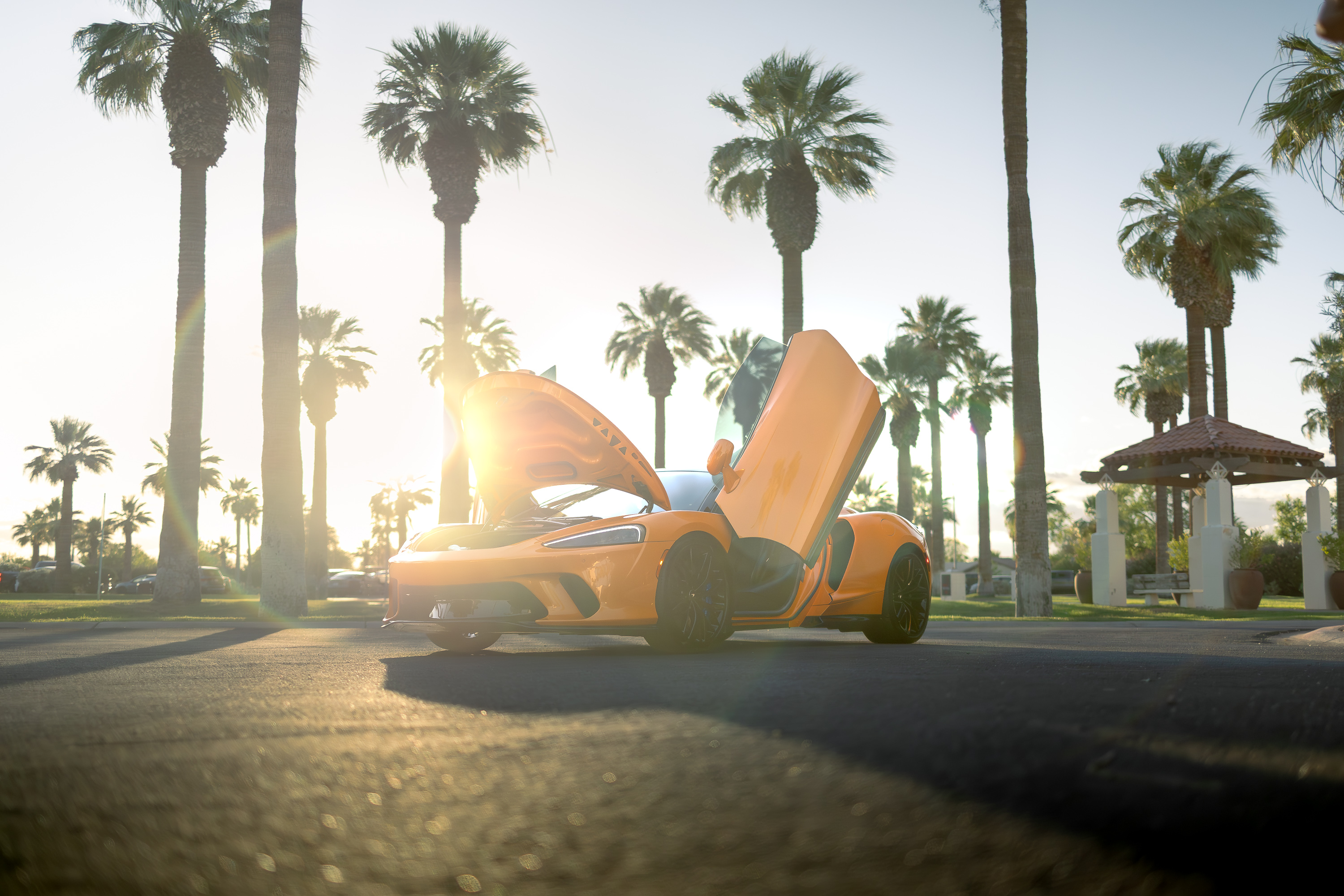 McLaren GT dihedral doors open